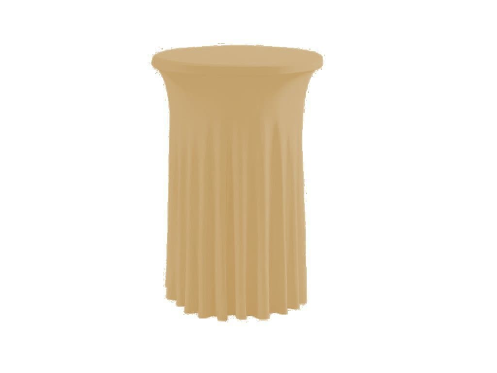 Elastický ubrus skirting v barvě champagne na koktejlovém stolku